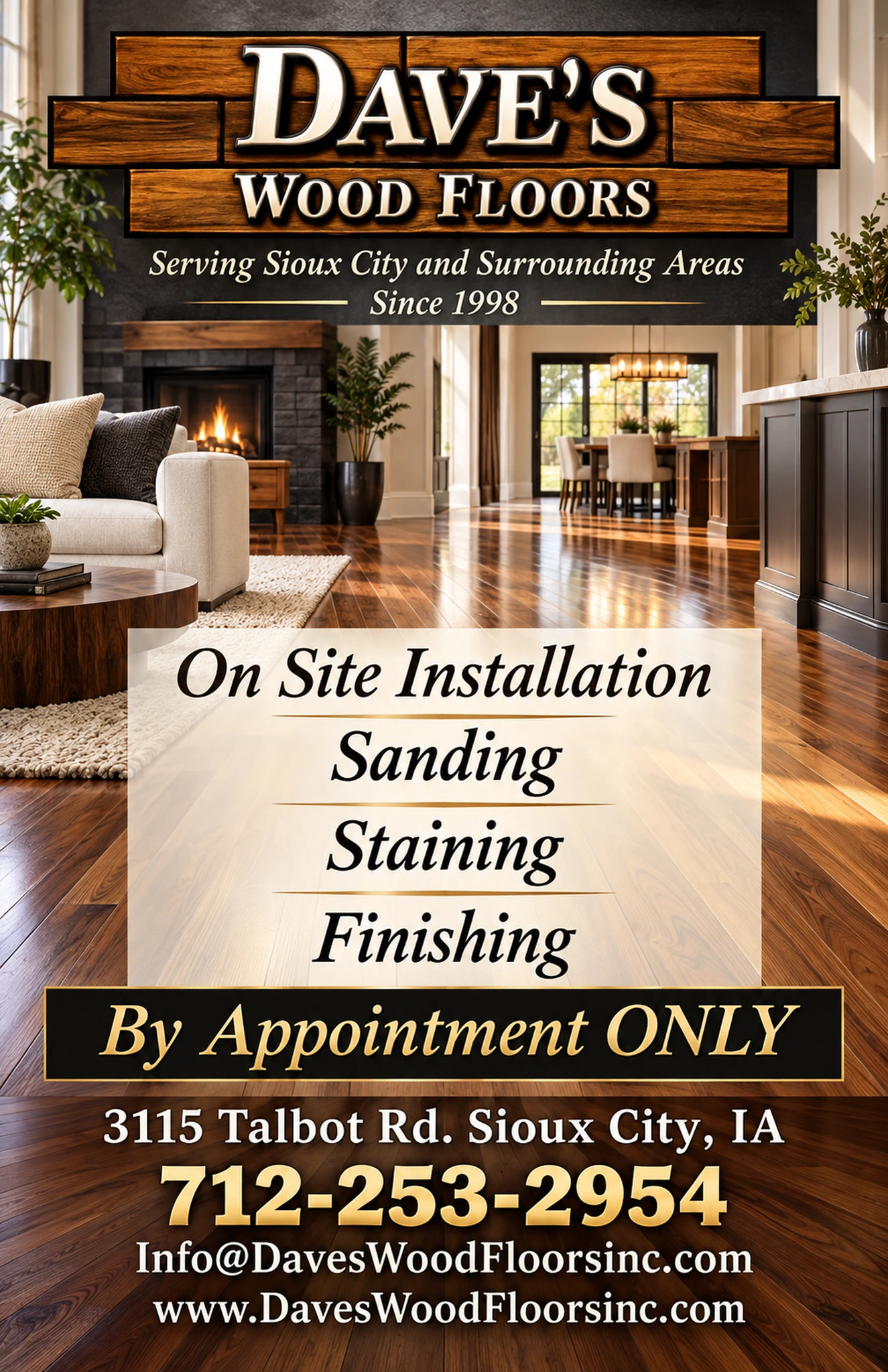 Dave's Wood Floors advertisement