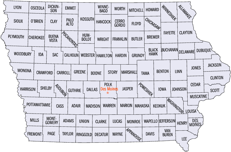 Washington county map