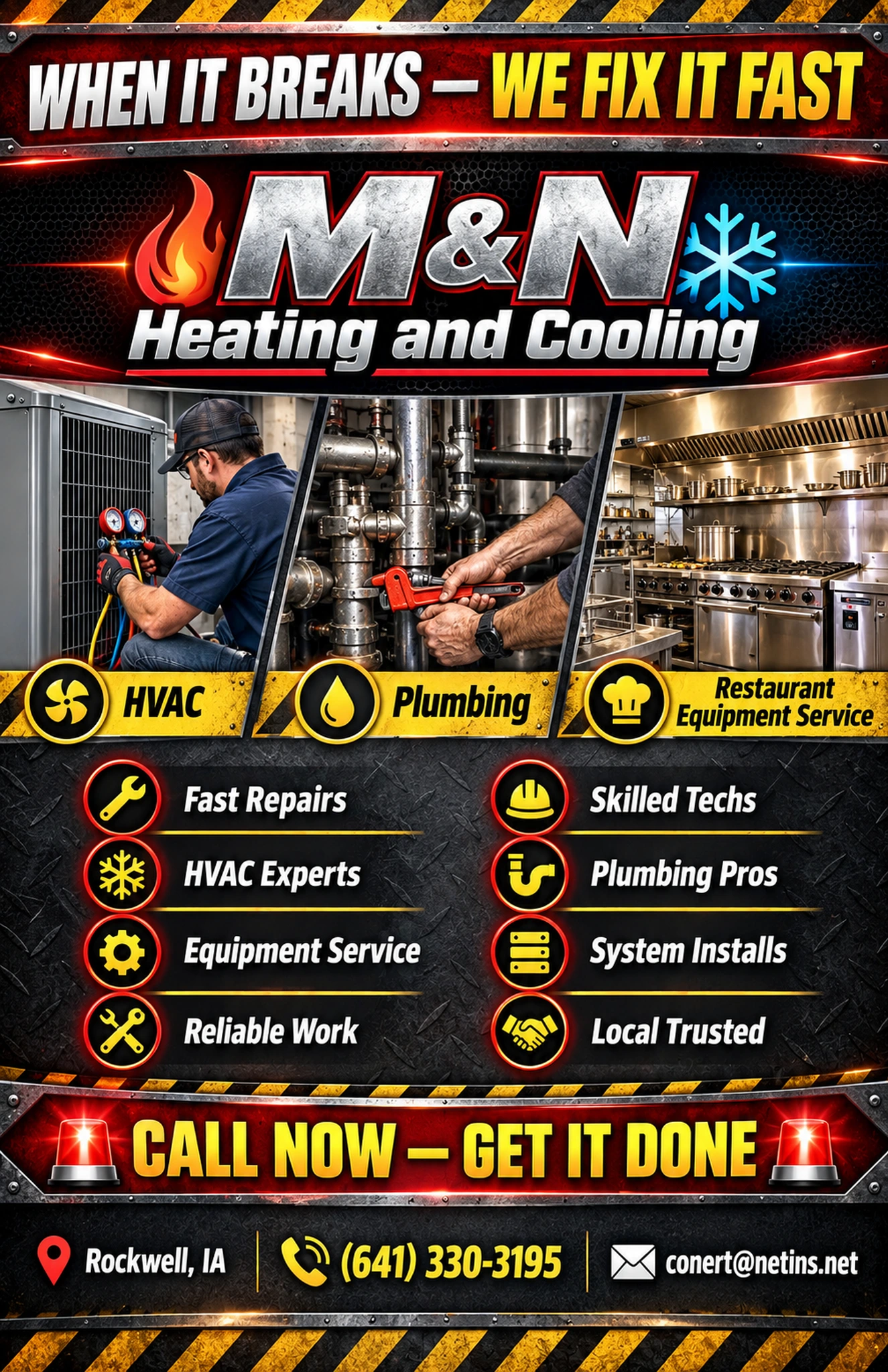 M&N Heating & Cooling advertisement