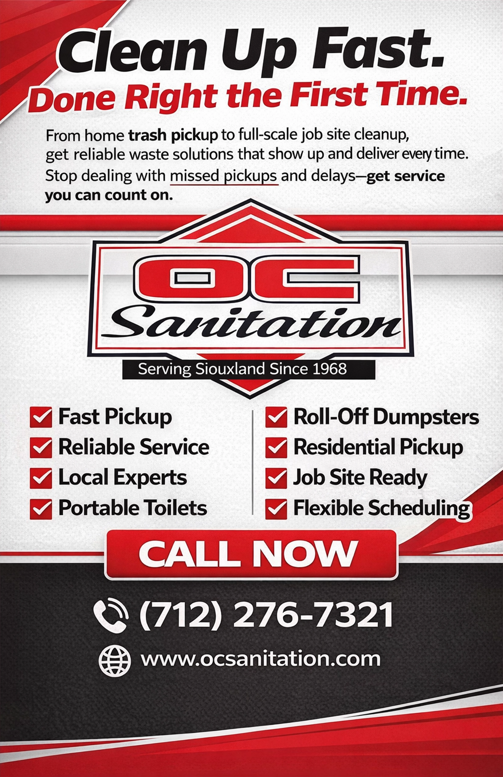 OC Sanitation advertisement