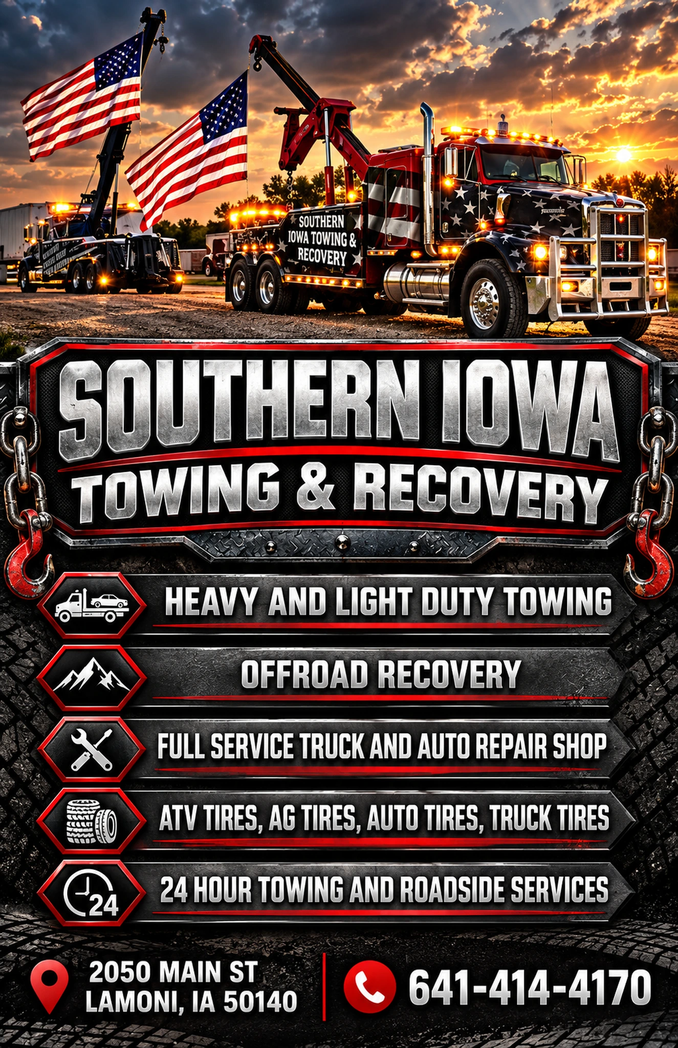 Southern Iowa Towing & Recovery advertisement